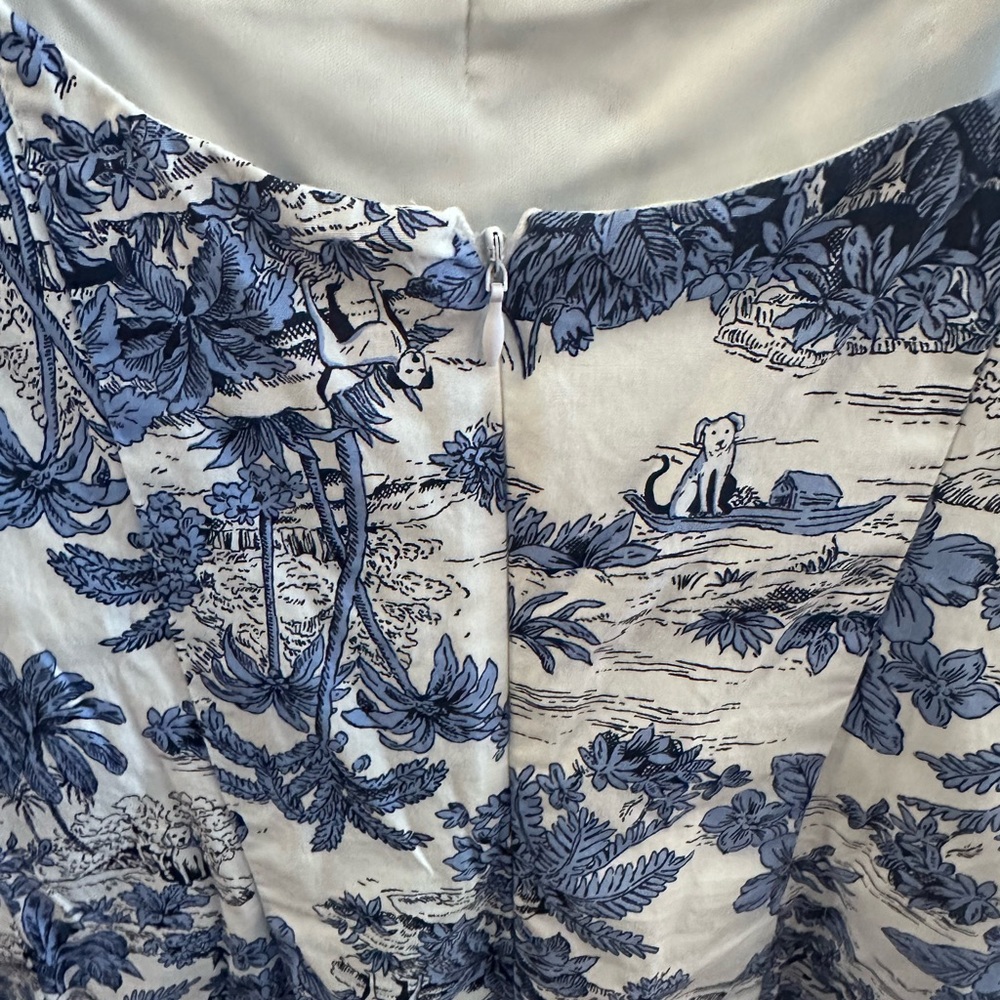 Joie White and Blue Floral Midi Dress - Picture 5 of 8